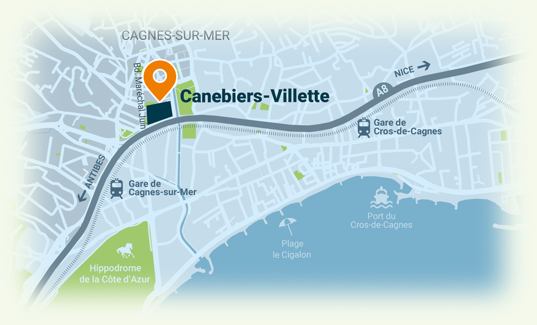 Localisation Canebiers-Villette